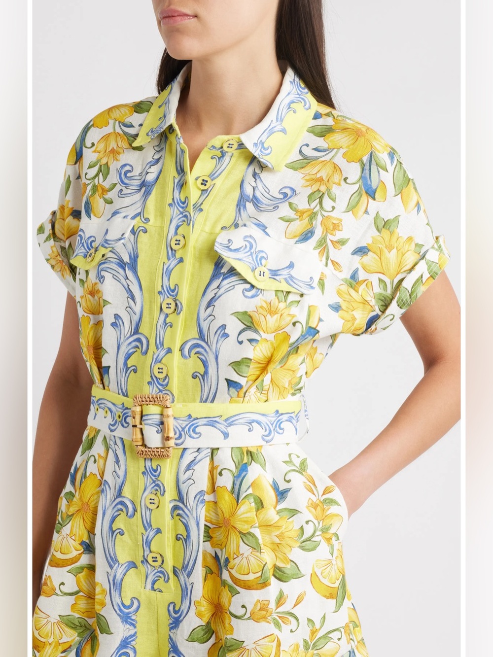Farm Rio Sicily Linen Romper - Picture 4 of 9